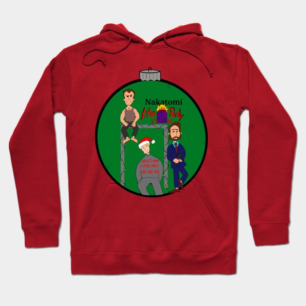 Die Hard Christmas Party Hoodie by The Happy Ghost